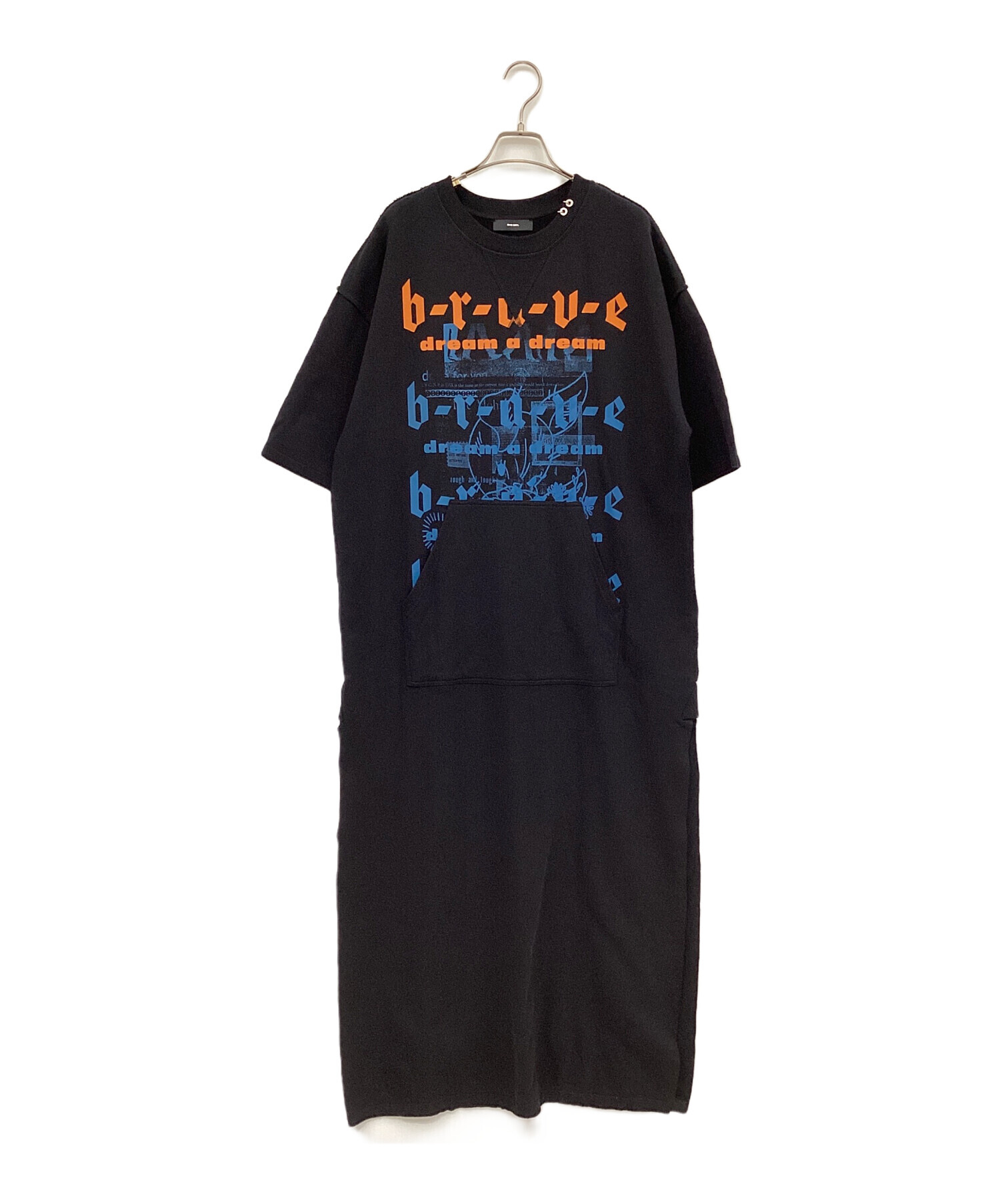 【美品】DIESEL ブラックミニワンピース 半袖 中古・古着通販】DIESEL (ディーゼル) 半袖ワンピース ブラック