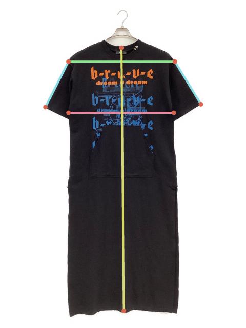 中古・古着通販】DIESEL (ディーゼル) 半袖ワンピース ブラック
