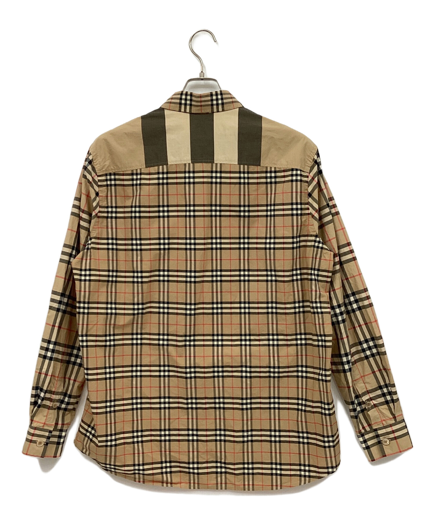 BURBERRY バーバリー ノバチェック パッチワーク シャツ モード BURBERRY バーバリー ノバチェック パッチワーク シャツ モード
