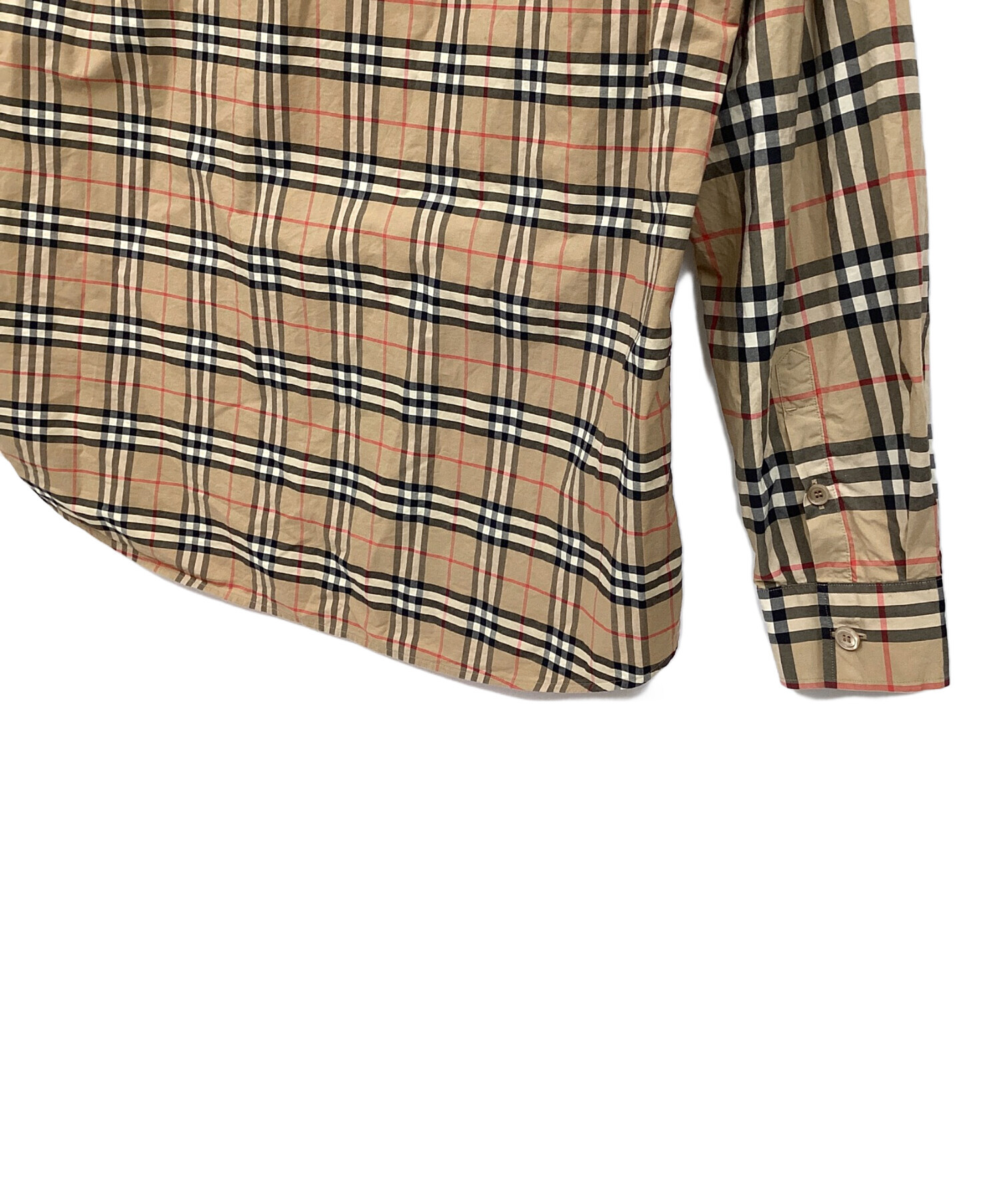 BURBERRY バーバリー ノバチェック パッチワーク シャツ モード