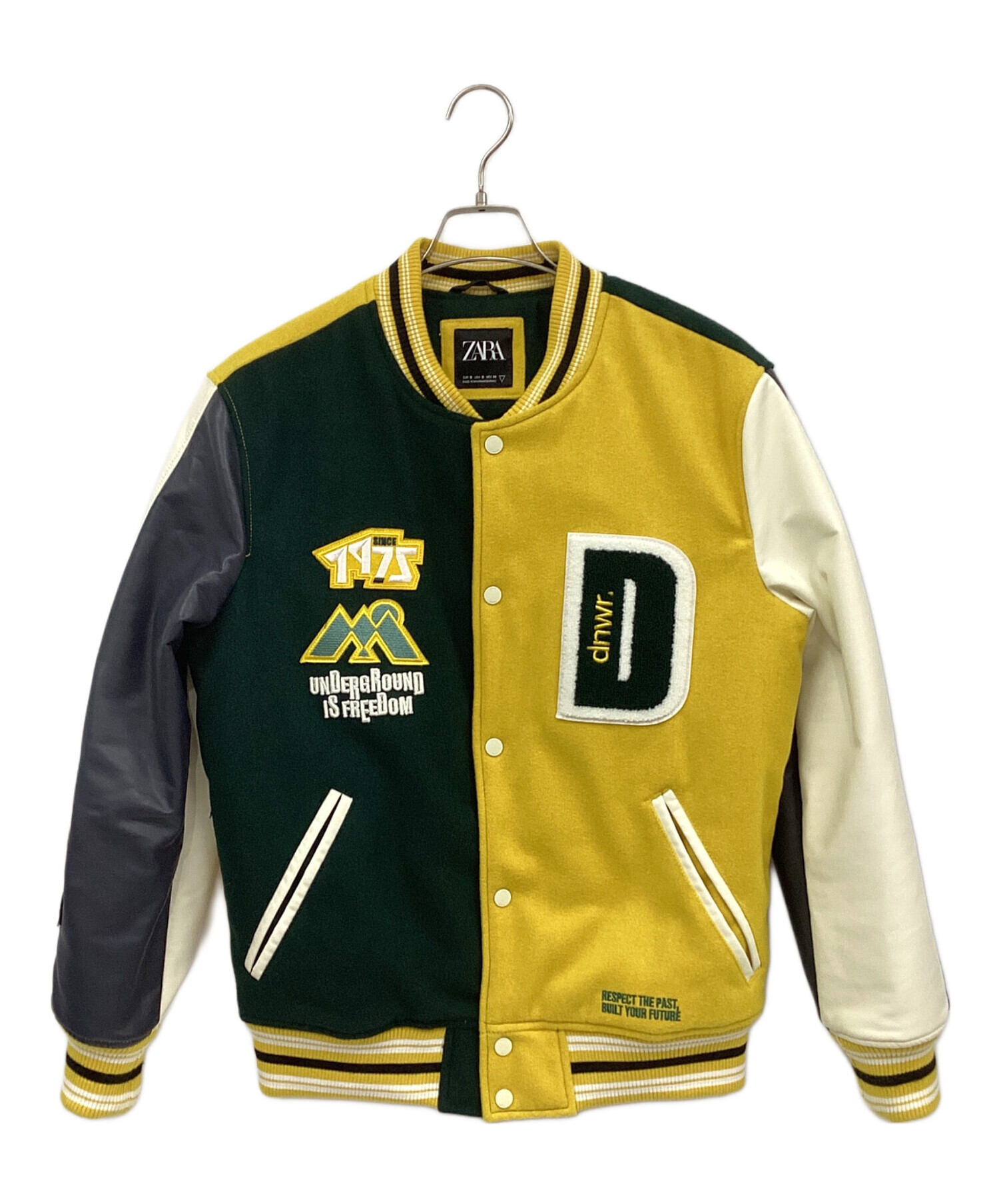 【未使用級】ZARAザラ 牛革スタジャンUSXLオーバーサイズ 即完売モデル 未使用級】ZARAザラ 牛革スタジャンUSXLオーバーサイズ 即完売モデル