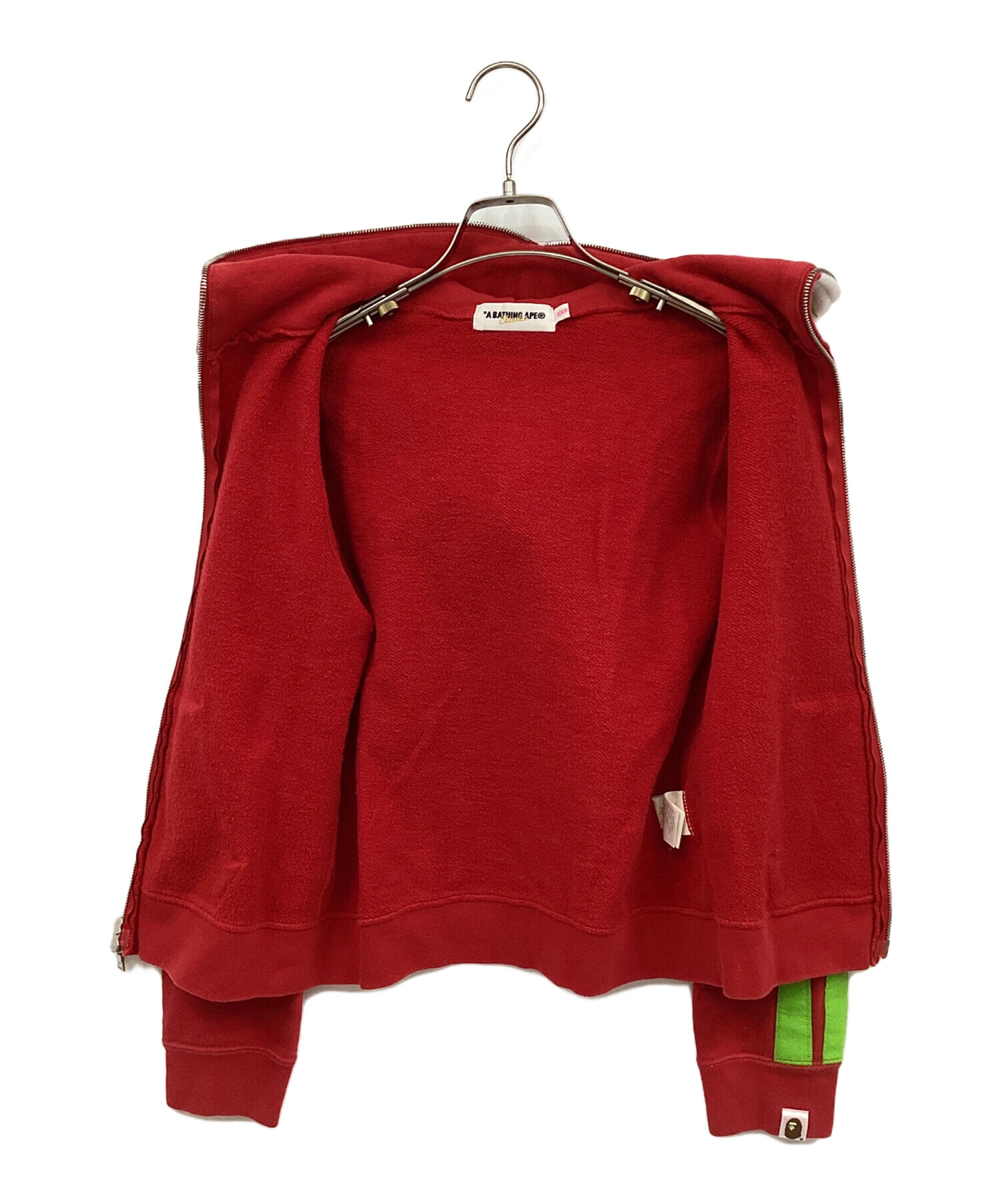 値下げしました☆アバパーカ【赤】 Sサイズ 中古・古着通販】A BATHING APE (ア ベイシング エイプ) ジップ
