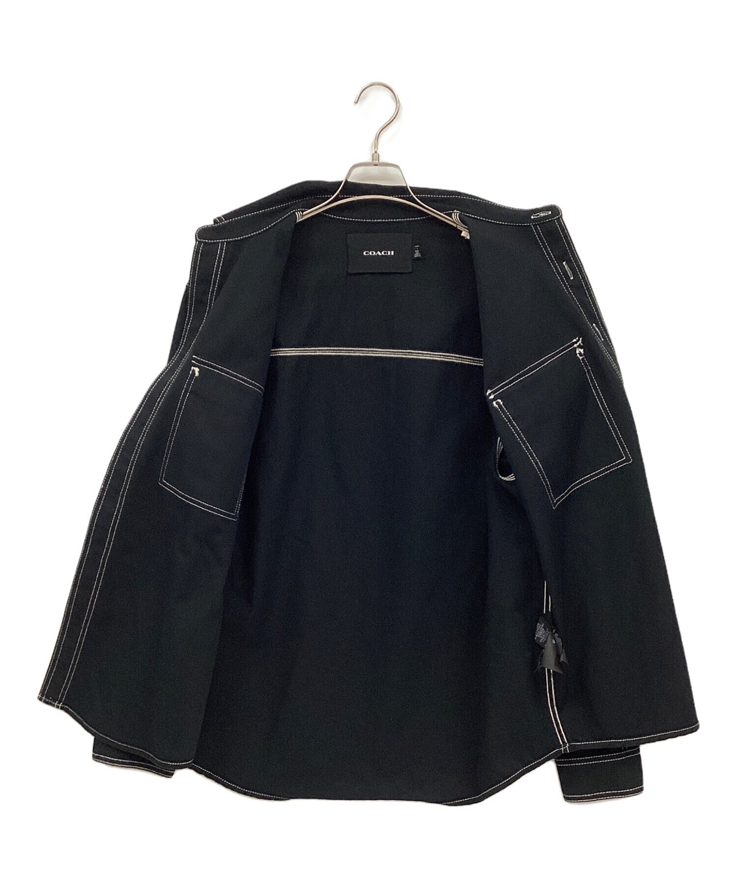 中古・古着通販】COACH (コーチ) ツイルオーバーシャツ ブラック