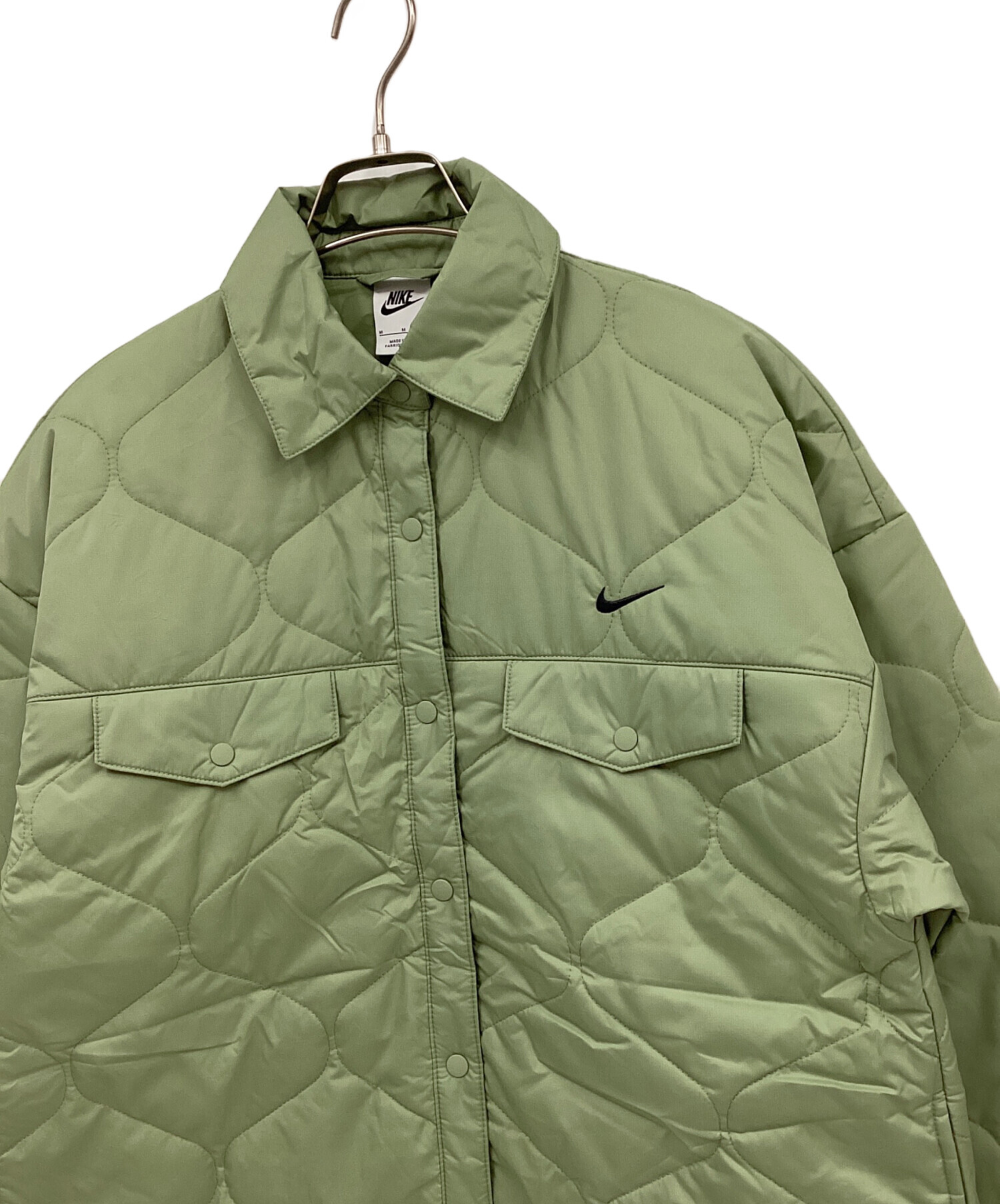 中古・古着通販】NIKE (ナイキ) キルティングジャケット 黄緑 サイズ:M