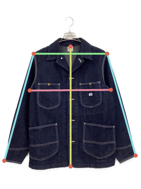 Lee インディゴデニム カバーオール　美品 中古・古着通販】LEE (リー) デニムカバーオール インディゴ サイズ:38