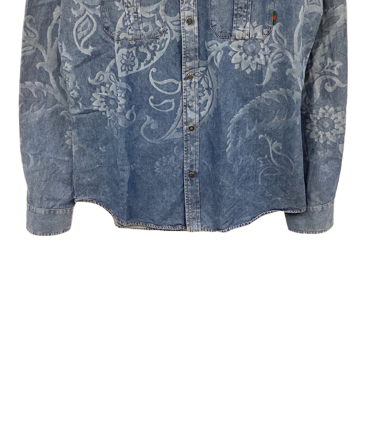 中古・古着通販】GUCCI (グッチ) 長袖シャツ ブルー サイズ:48