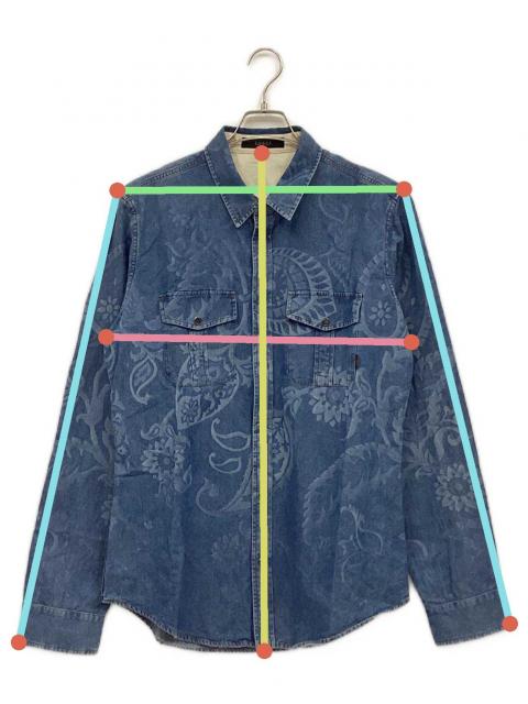 中古・古着通販】GUCCI (グッチ) 長袖シャツ ブルー サイズ:48