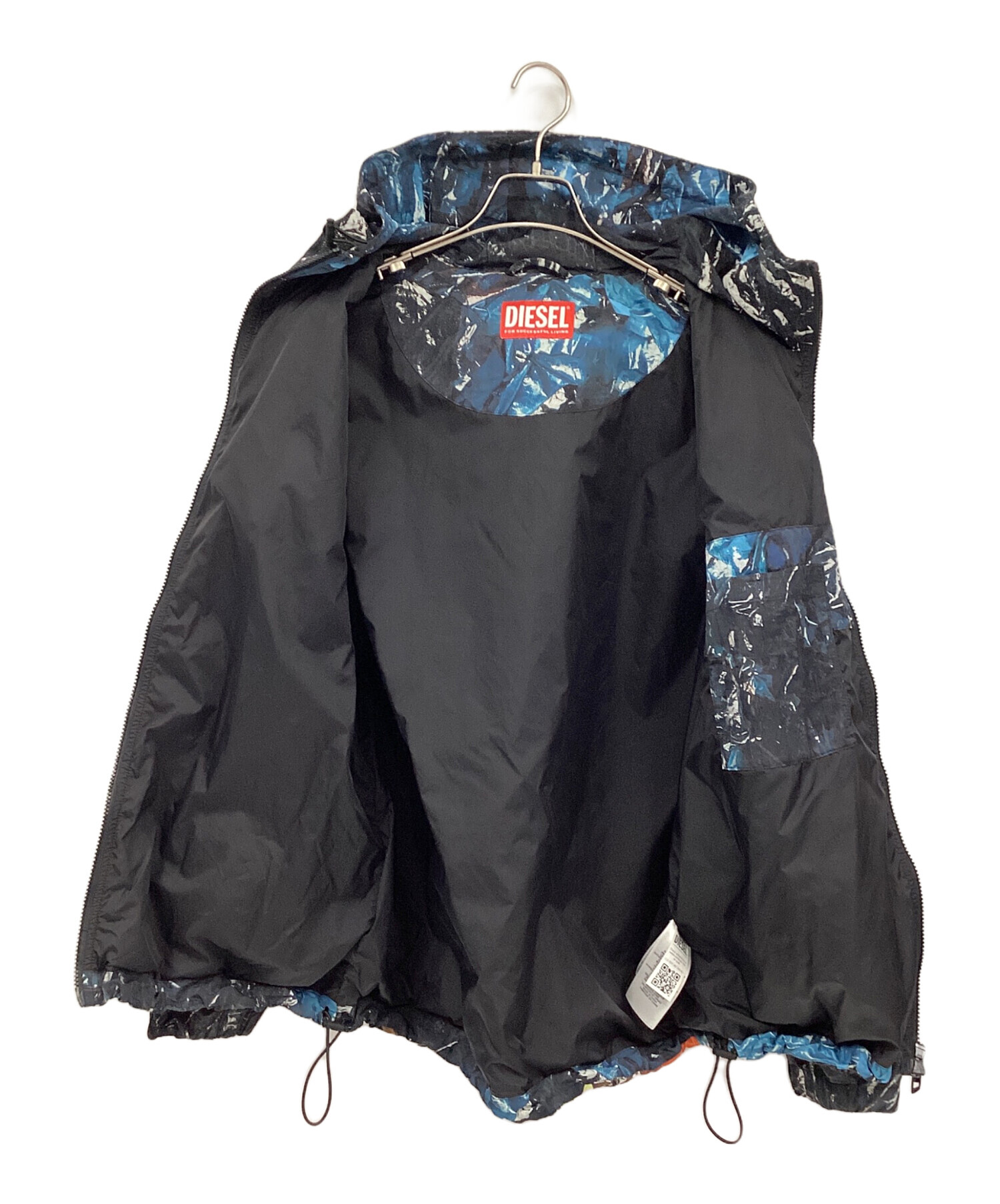 中古・古着通販】DIESEL (ディーゼル) フーデッドジャケット ネイビー 