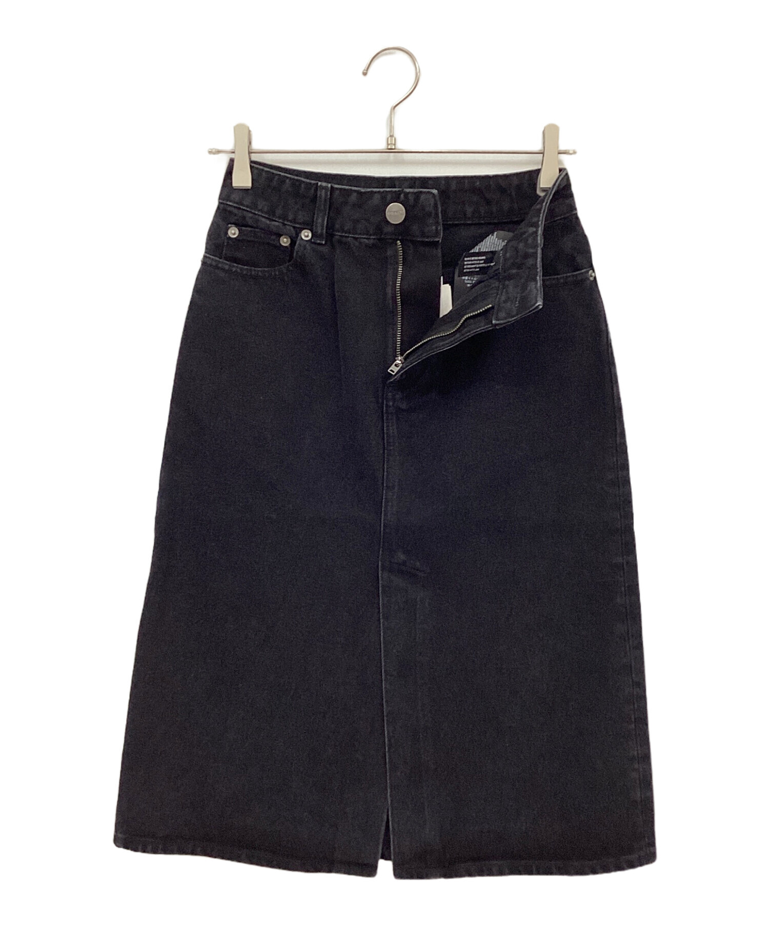 【美品】COACH コーチ　シグネチャー　デニムスカート　ブラック S 公式】コーチアウトレット | ブラック シグネチャー デニム スカート