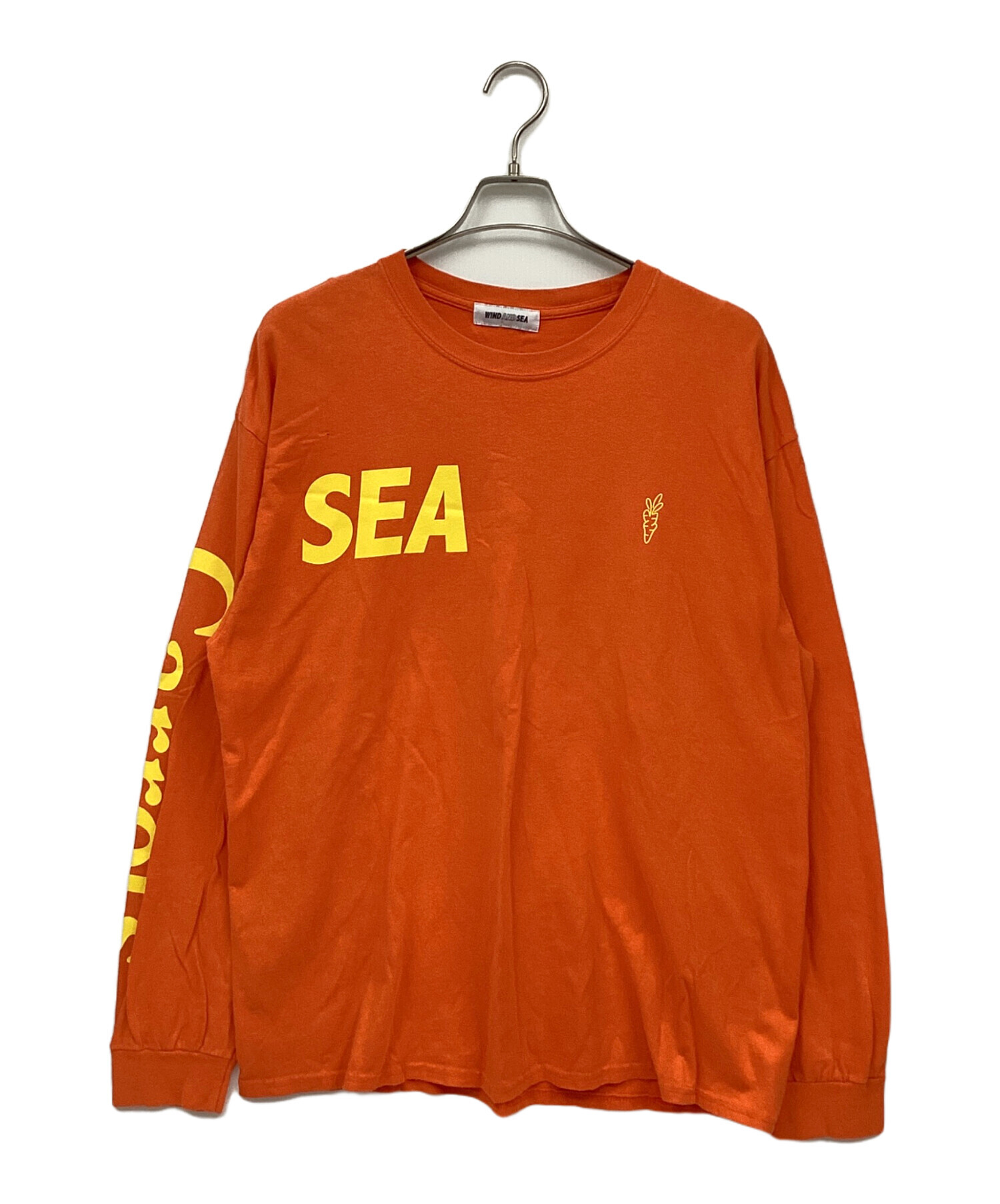 ブリーフィング×ウィンダンシー　限定Tシャツ　オレンジ　XL 完売品 中古・古着通販】WIND AND SEA (ウィンダンシー) LONG SLEEVE TEE