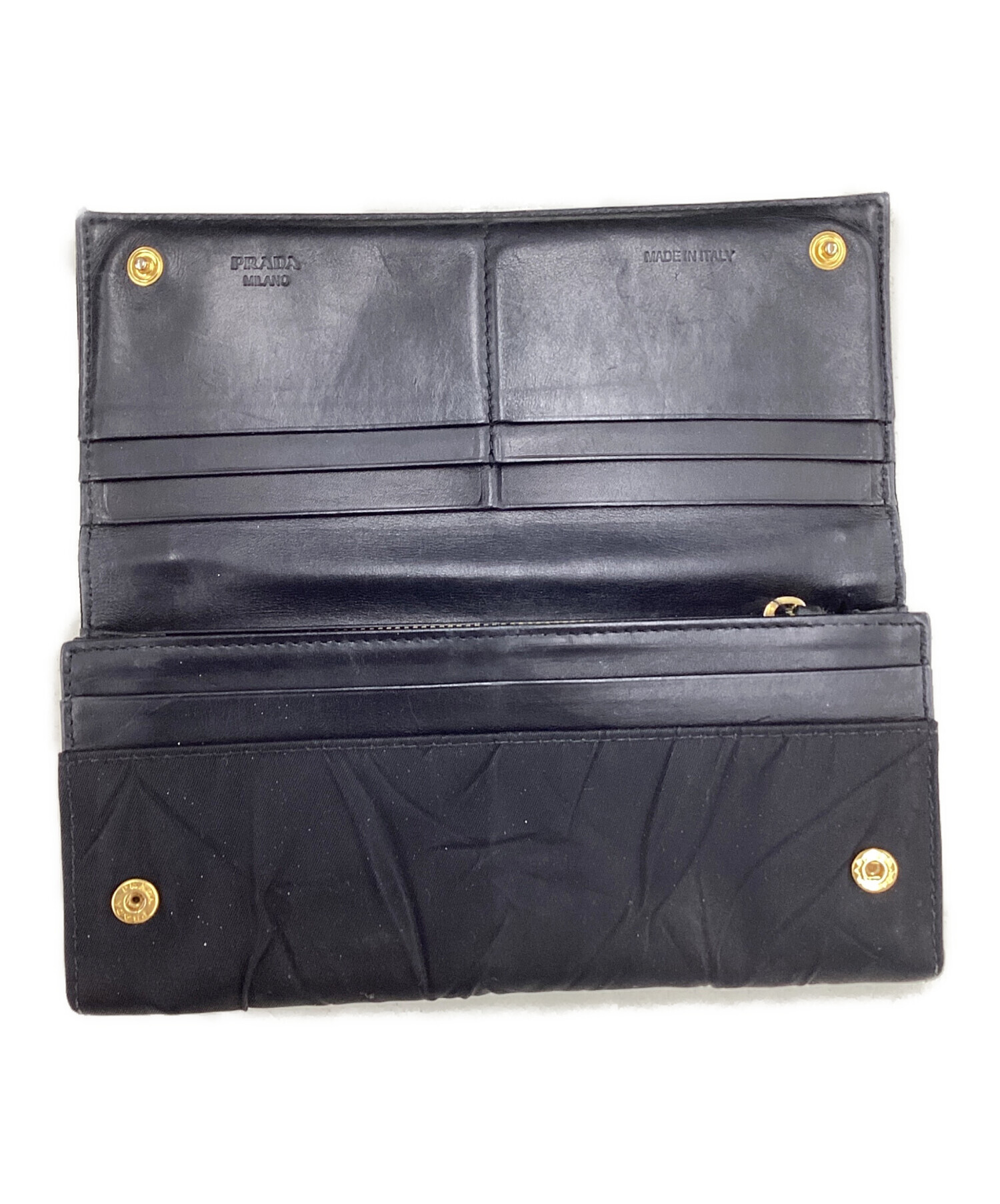 中古・古着通販】PRADA (プラダ) プラダ/1M1132/長財布 ブラック 中古・古着通販】PRADA (プラダ) プラダ/1M1132/長財布 ブラック