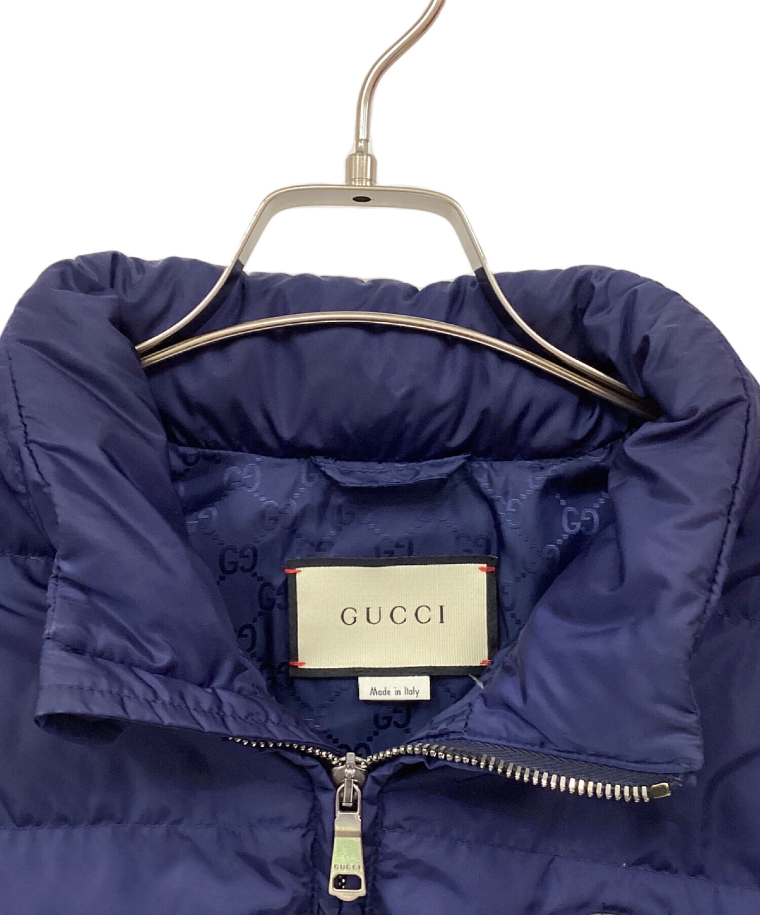 中古・古着通販】GUCCI (グッチ) ダウンジャケット ネイビー サイズ:44