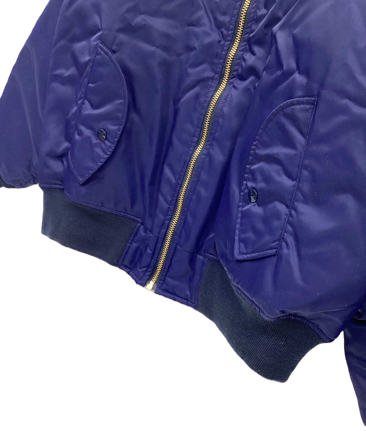 BOSS MA-1ジャケット ネイビー 中古・古着通販】BOSS (ボス) MA-1ダウンジャケット ネイビー サイズ:L