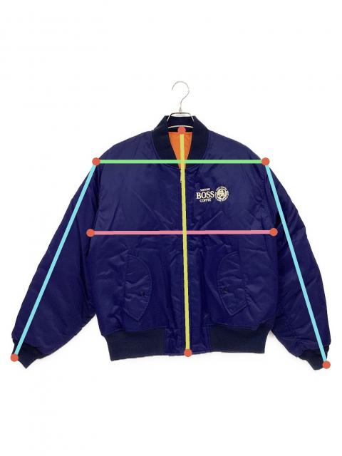 中古・古着通販】BOSS (ボス) MA-1ダウンジャケット ネイビー サイズ:L