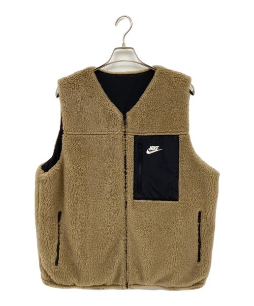 中古・古着通販】NIKE (ナイキ) リバーシブルボアベスト ブラウン