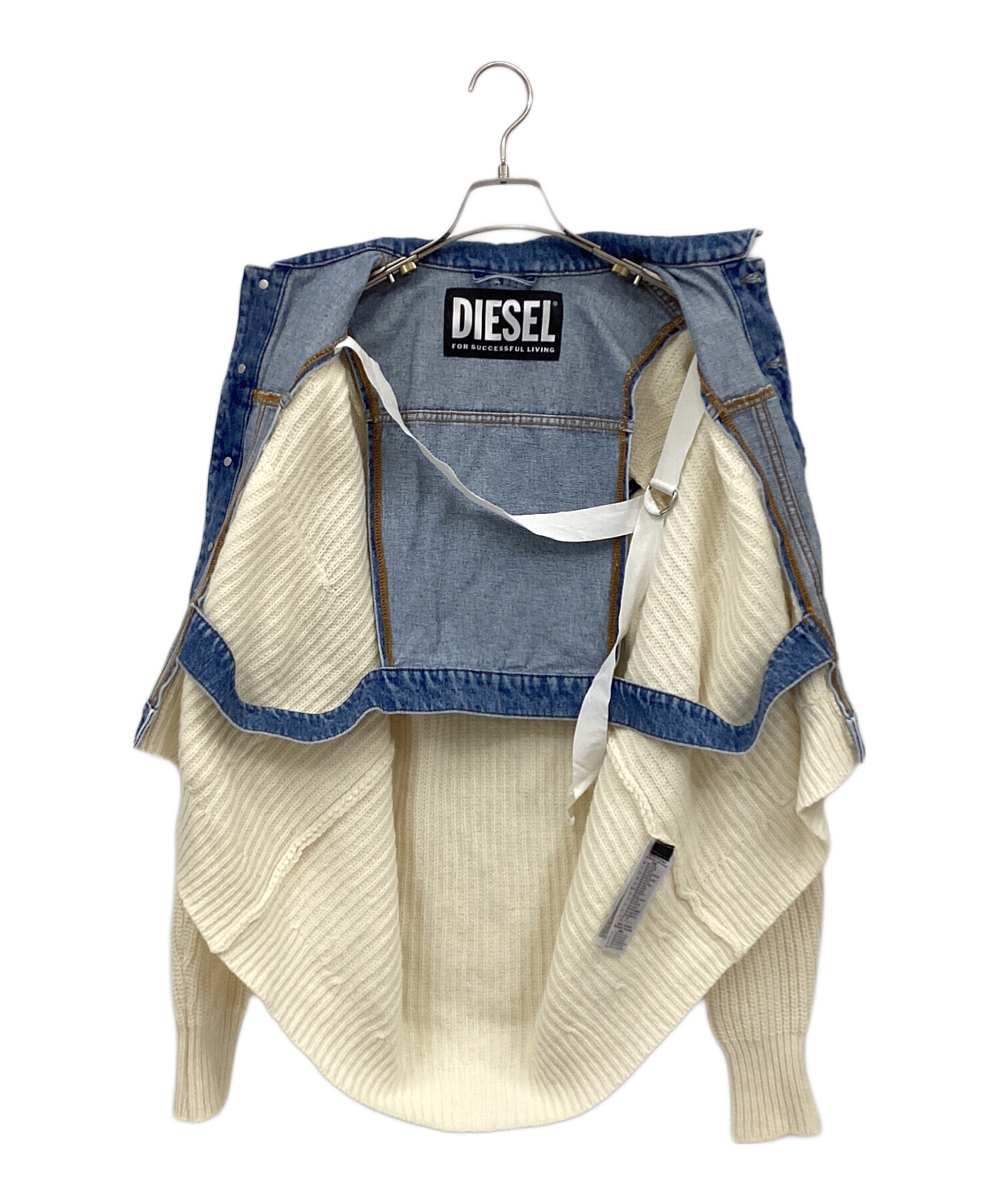中古・古着通販】DIESEL (ディーゼル) ニットドッキングデニム