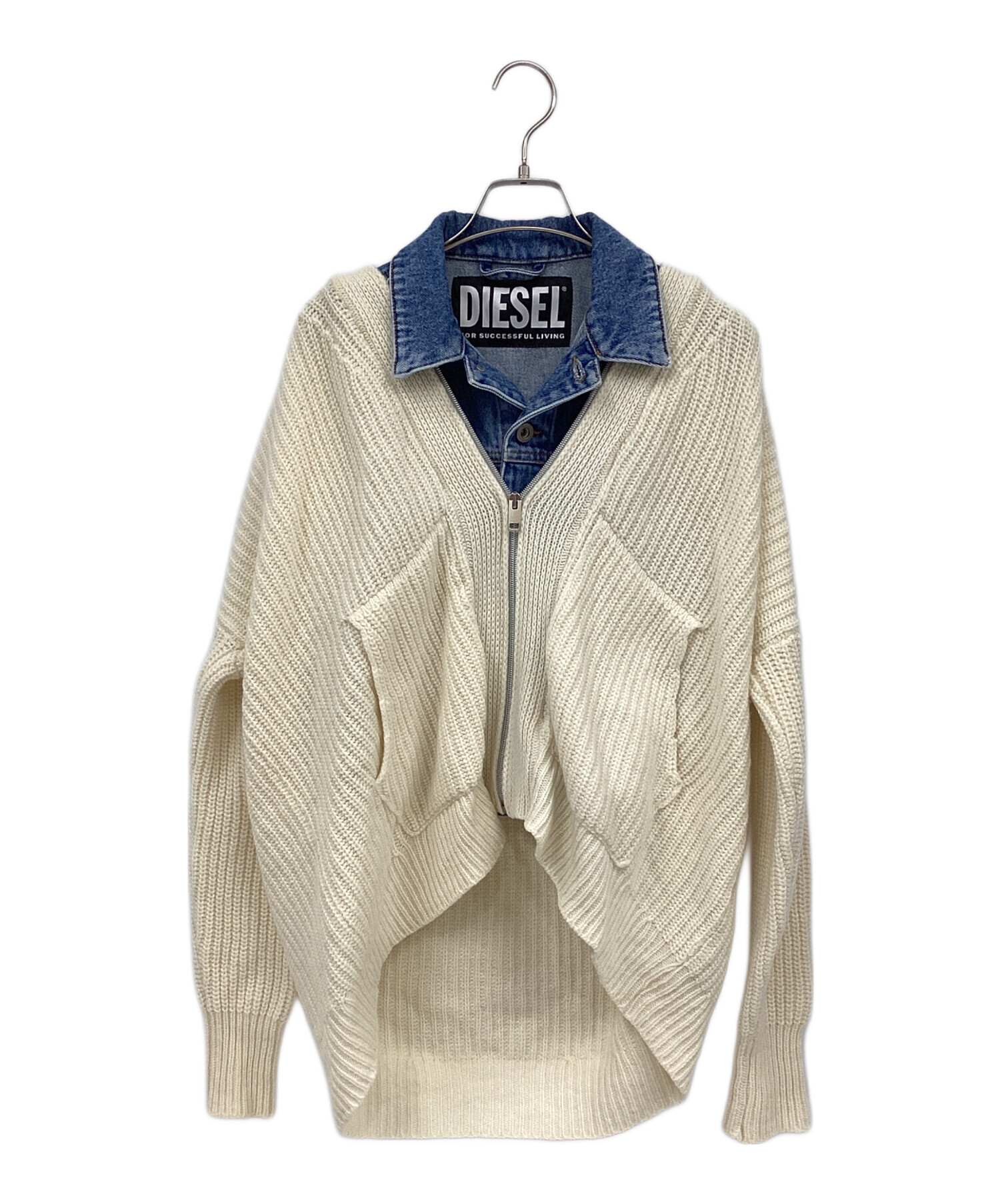 中古・古着通販】DIESEL (ディーゼル) ニットドッキングデニム