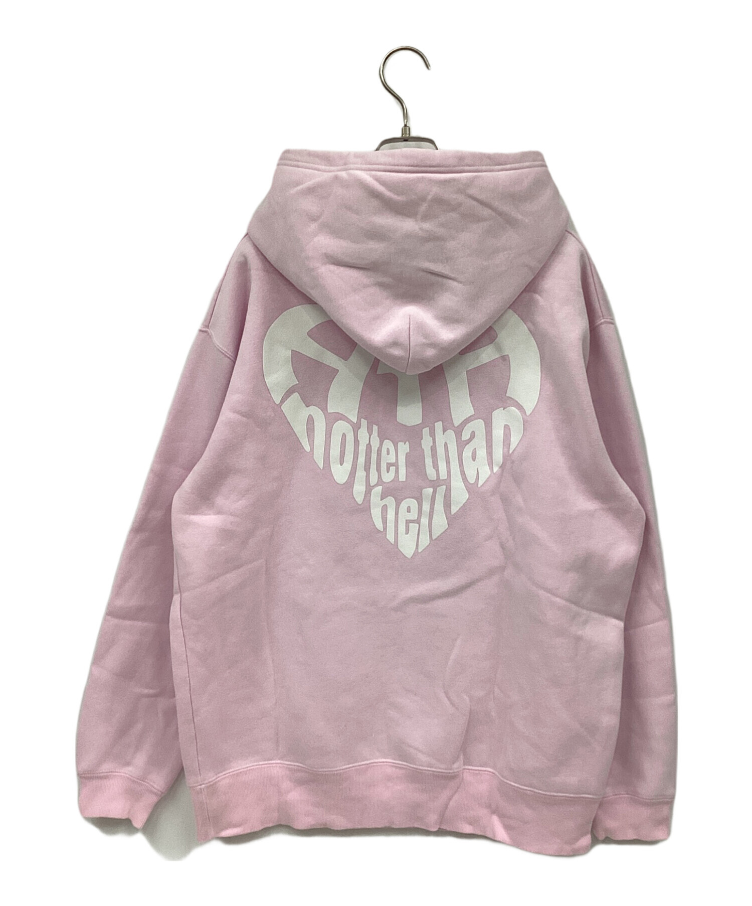 HTH／hotter than hellジップフーディー　パーカー　ピンク 中古・古着通販】hotter than hell (ホッターザンヘル) プルオーバー