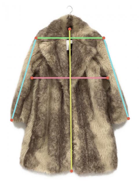 中古・古着通販】BREATH (ブレス) FAUX FUR COAT ブラウン サイズ:XL