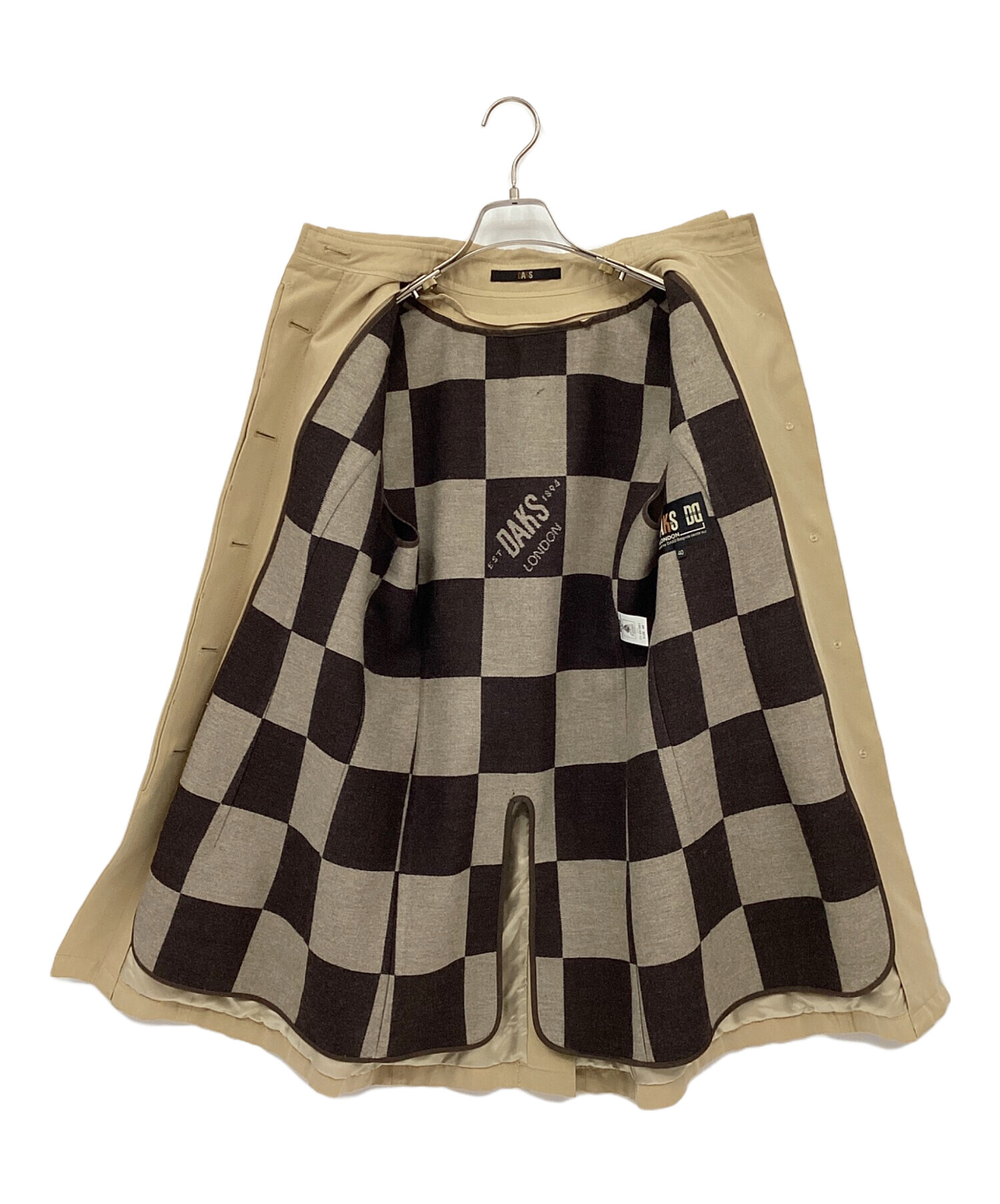 中古・古着通販】DAKS (ダックス) ライナー付きコート ブラウン サイズ