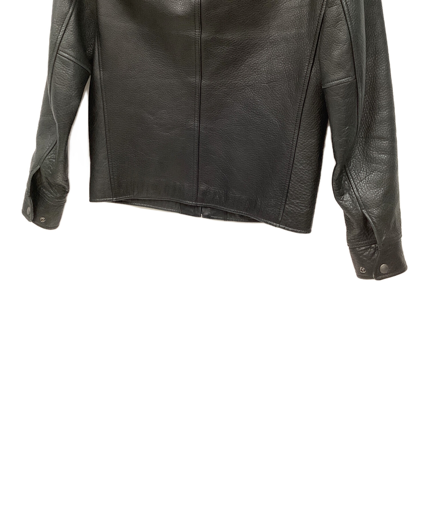 中古・古着通販】COACH (コーチ) カウレザージャケット ブラック