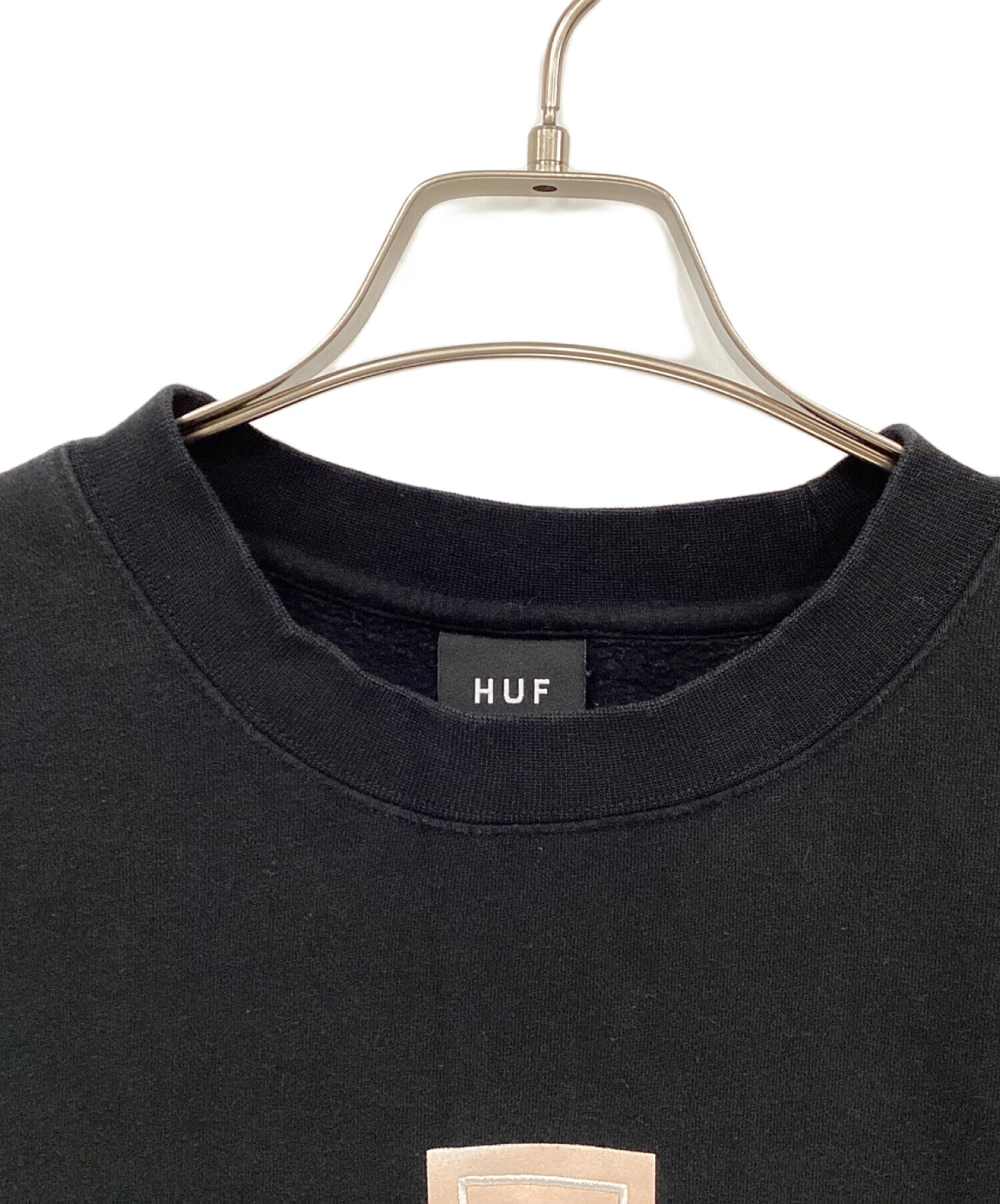 中古・古着通販】HUF (ハフ) クルーネックスウェット ブラック サイズ 