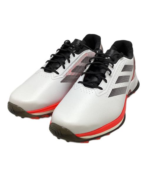 【新品未使用】adidas ゴルフシューズ ホワイト トリコロール26.5cm 中古・古着通販】adidas (アディダス) ゴルフシューズ ホワイト×レッド