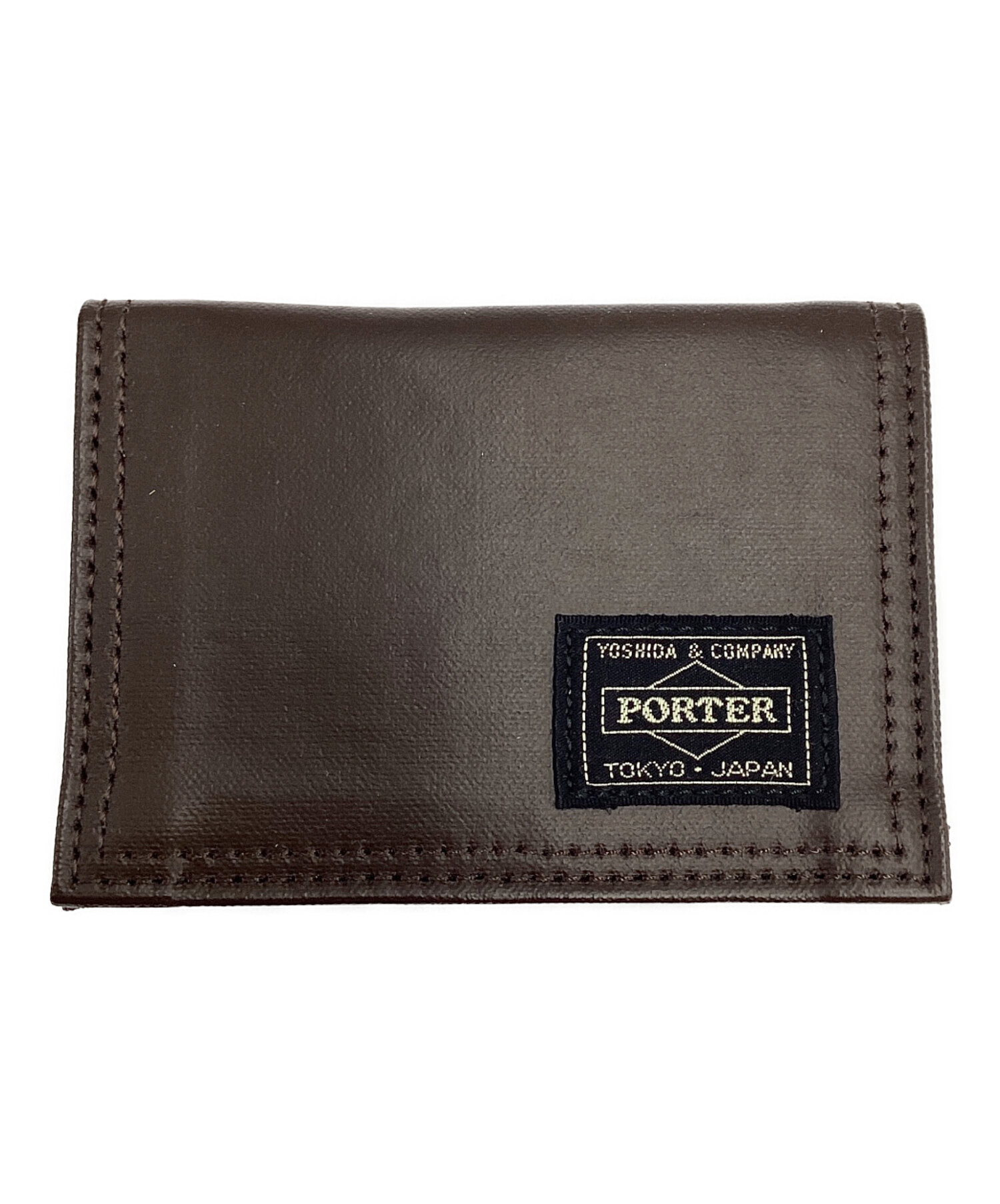 中古・古着通販】PORTER (ポーター) カードケース ブラウン｜ブランド 