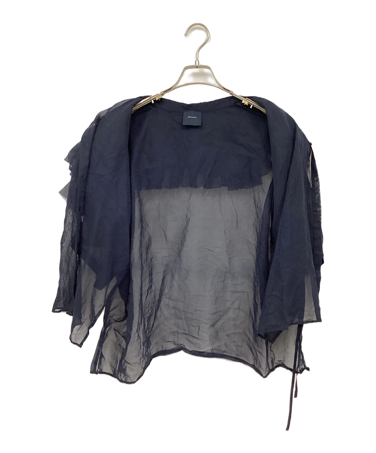中古・古着通販】YORI (ヨリ) 半袖シャツ ネイビー サイズ:38