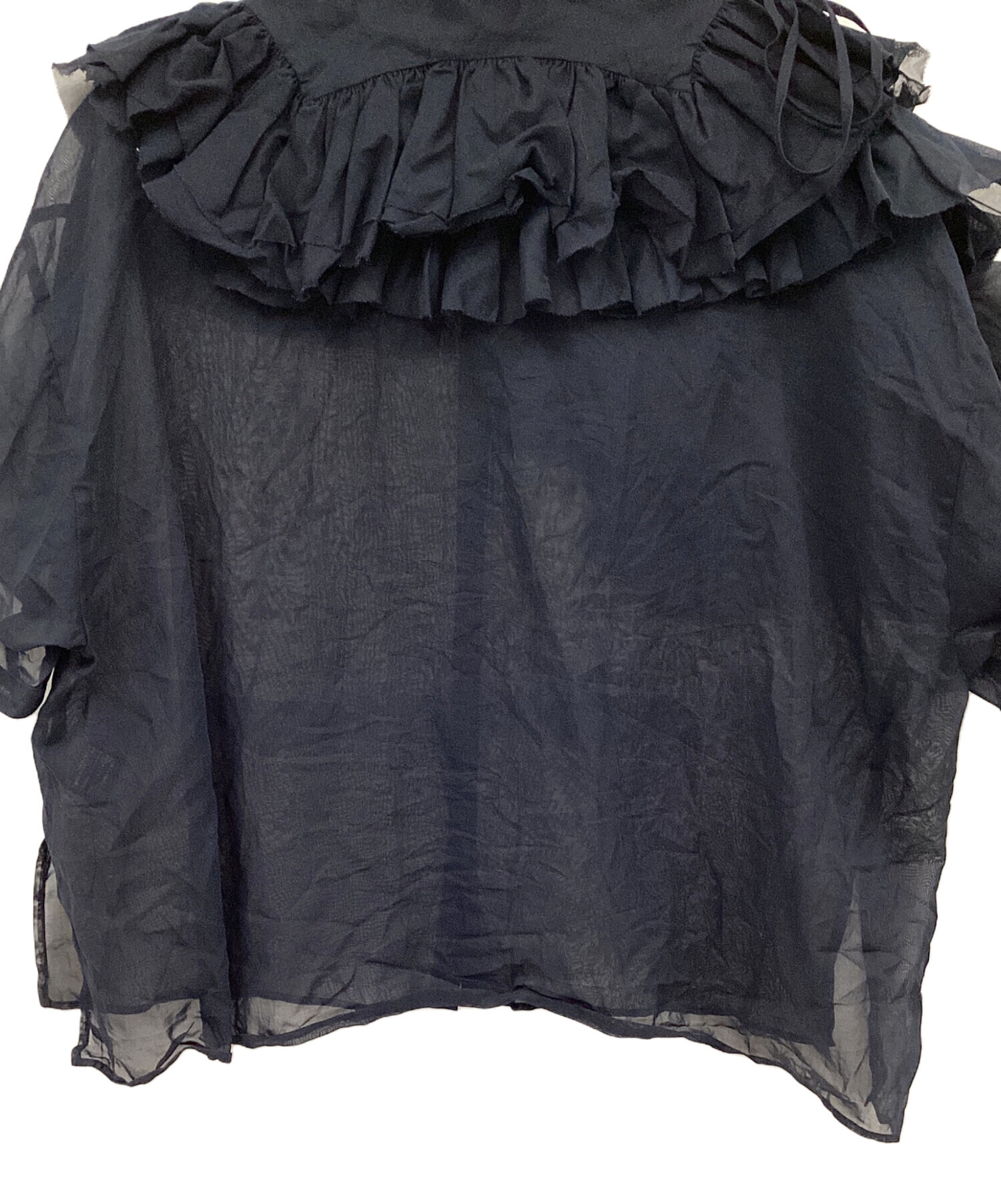 中古・古着通販】YORI (ヨリ) 半袖シャツ ネイビー サイズ:38