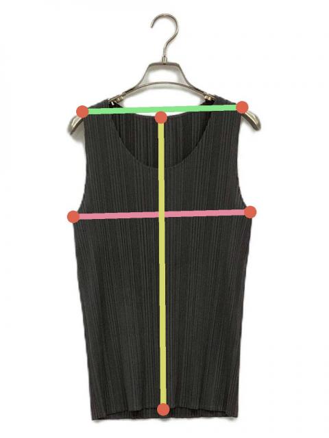 PLEATS PLEASE カットソー　ノースリーブ 中古・古着通販】PLEATS PLEASE (プリーツプリーズ) ノースリーブ