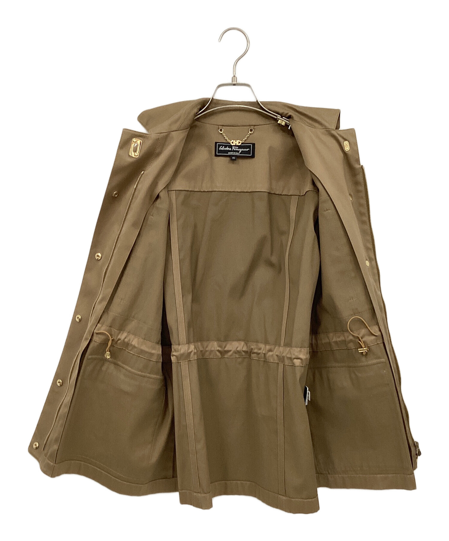 未使用 サルヴァトーレ フェラガモ Salvatore Ferragamo セットアップ パンツスーツ コットン ジャケット ブラウン Salvatore Ferragamo（スーツ）のフリマアイテム一覧