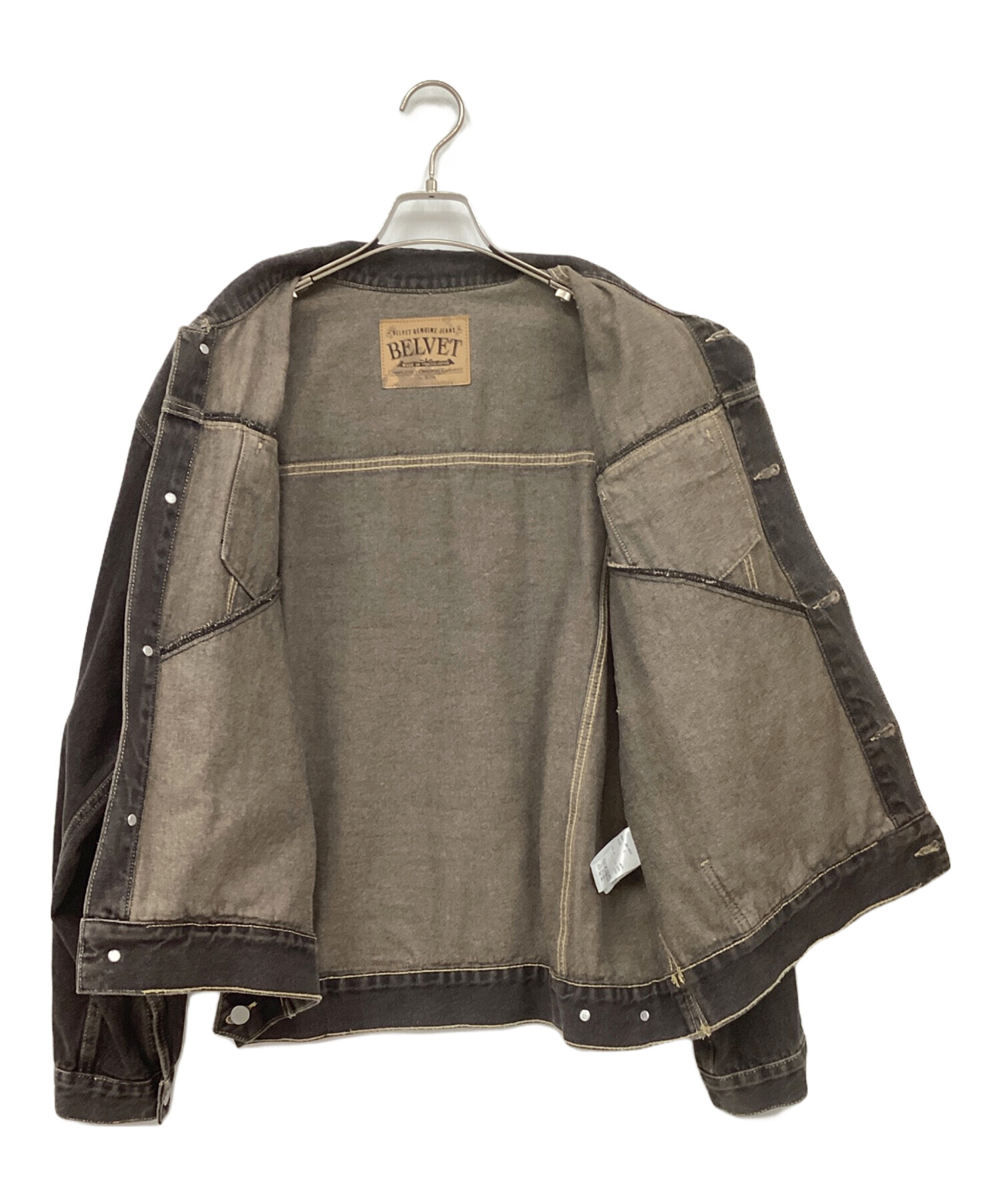 中古・古着通販】BELVET (ベルベット) デニムジャケット グレー サイズ