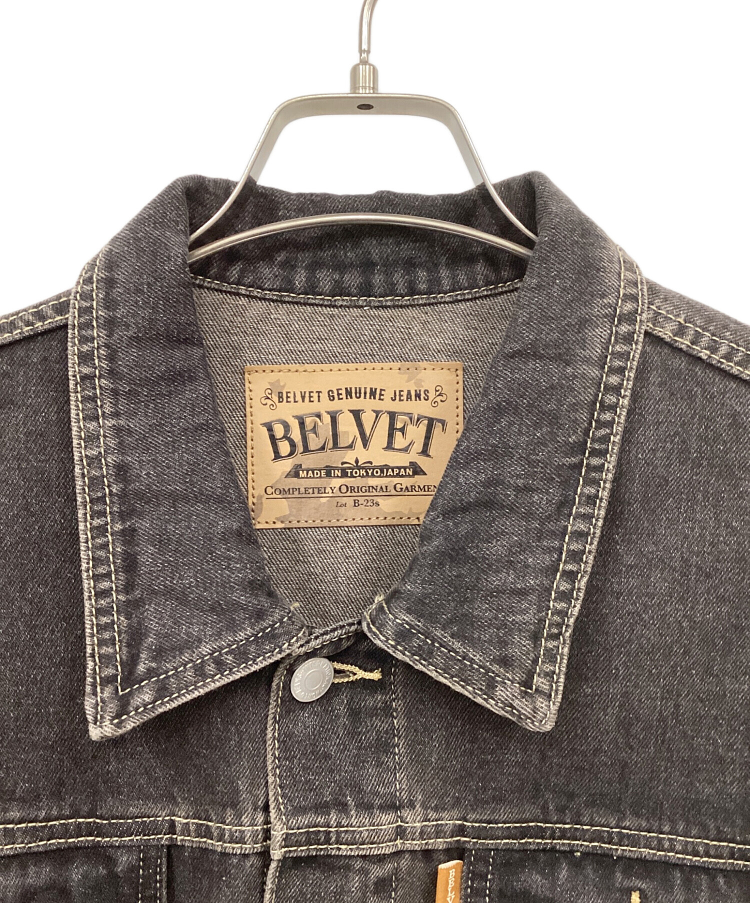 中古・古着通販】BELVET (ベルベット) デニムジャケット グレー サイズ