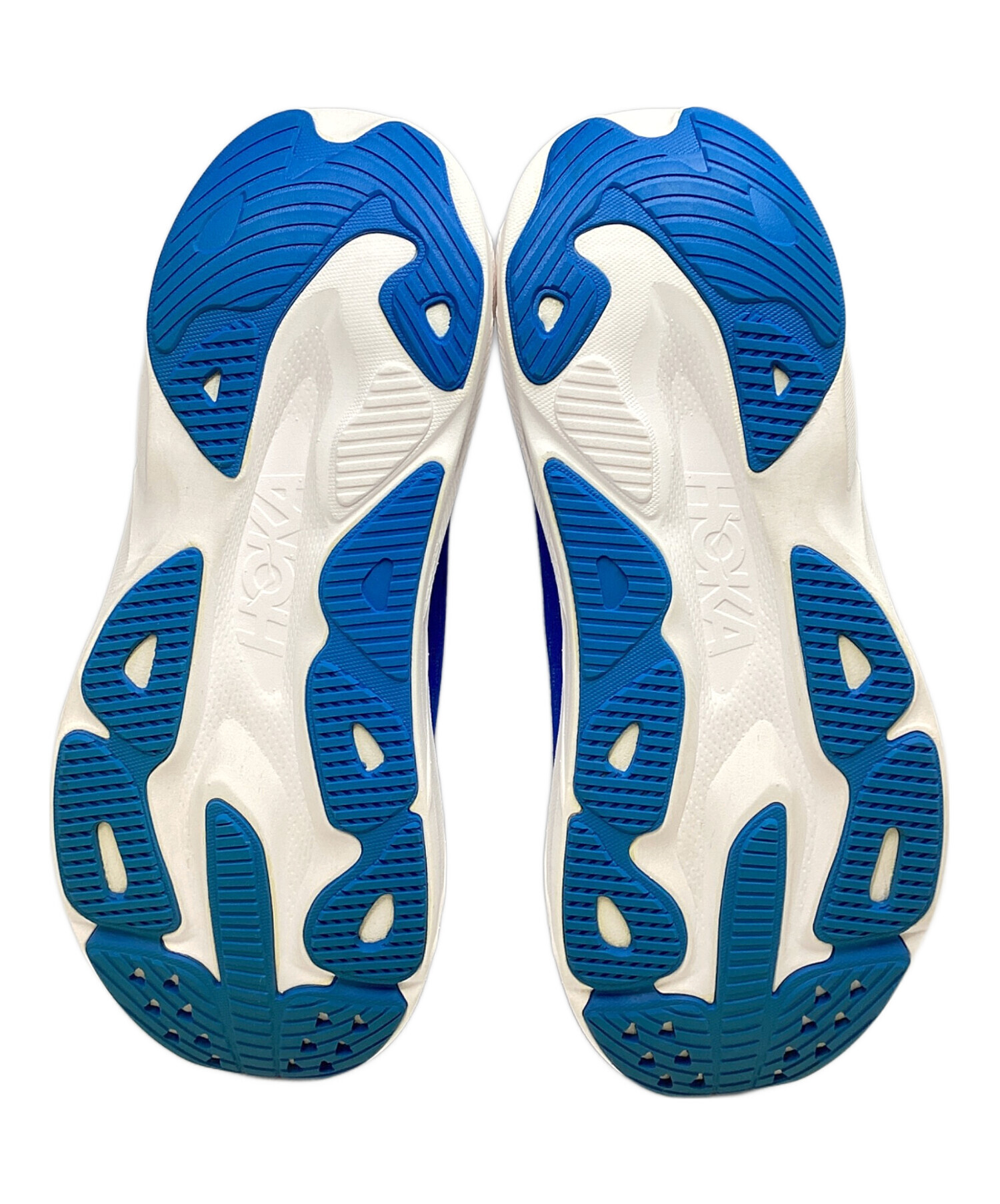 中古・古着通販】HOKA (ホカ) ランニングシューズ ブルー×黄緑 サイズ