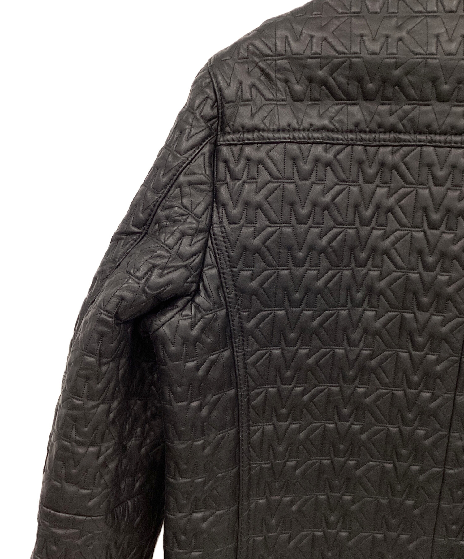 L*y様 MICHAEL KORS 高級 羊革 レザージャケット L ブラック 中古・古着通販】MICHAEL KORS (マイケル・コース) ラムレザー