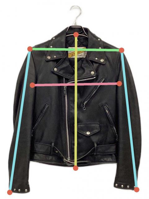 ショットダブルライダースジャケット　36 中古・古着通販】Schott (ショット) ダブルライダースジャケット