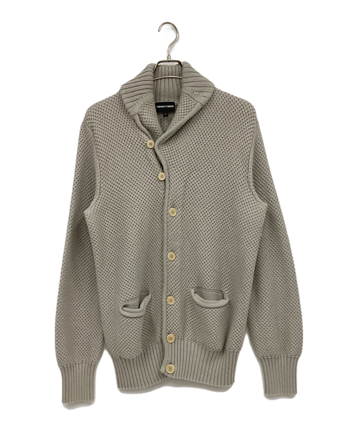 ジョルジオアルマーニ カーディガン シルク100％ 長袖 グレー 38 ECR4 中古・古着通販】EMPORIO ARMANI (エンポリオ アルマーニ) ショール
