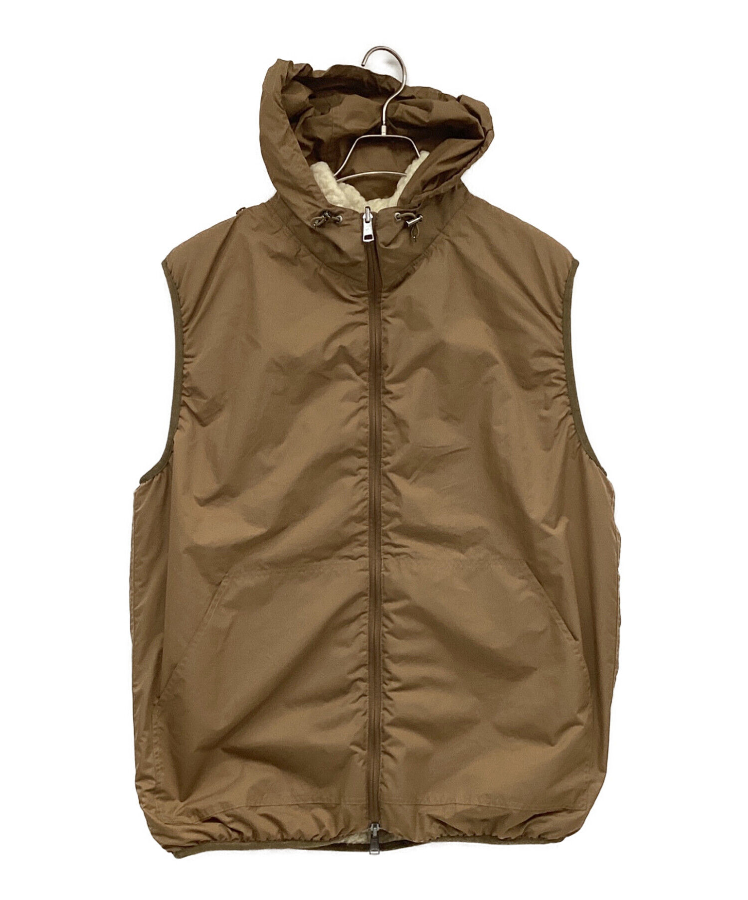 中古・古着通販】MONCLER (モンクレール) リバーシブルベスト ベージュ