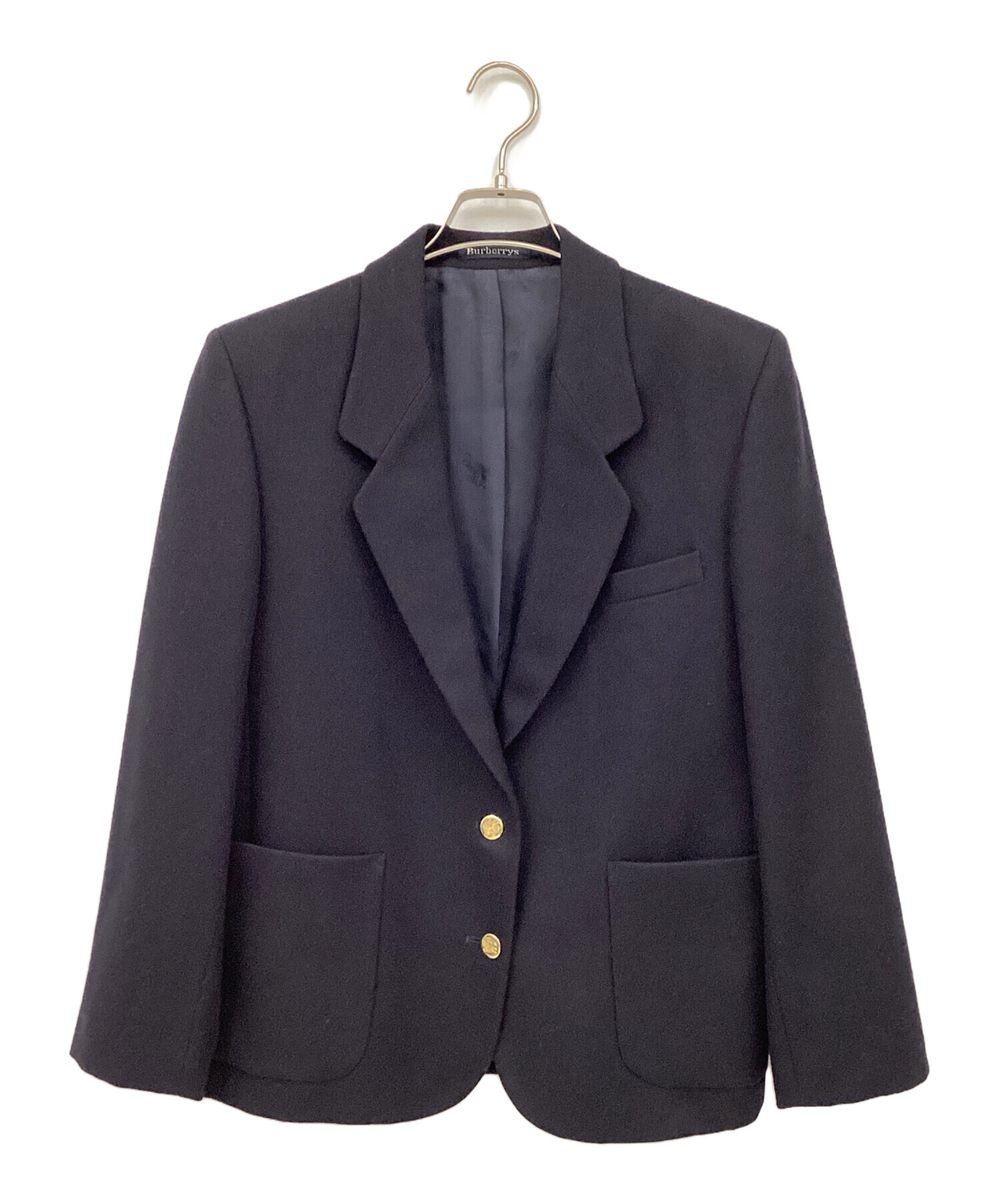 f*e様 Burberry's ウールブルゾン ネイビー ヴィンテージ 中古・古着通販】Burberry's (バーバリー) ウールジャケット ネイビー