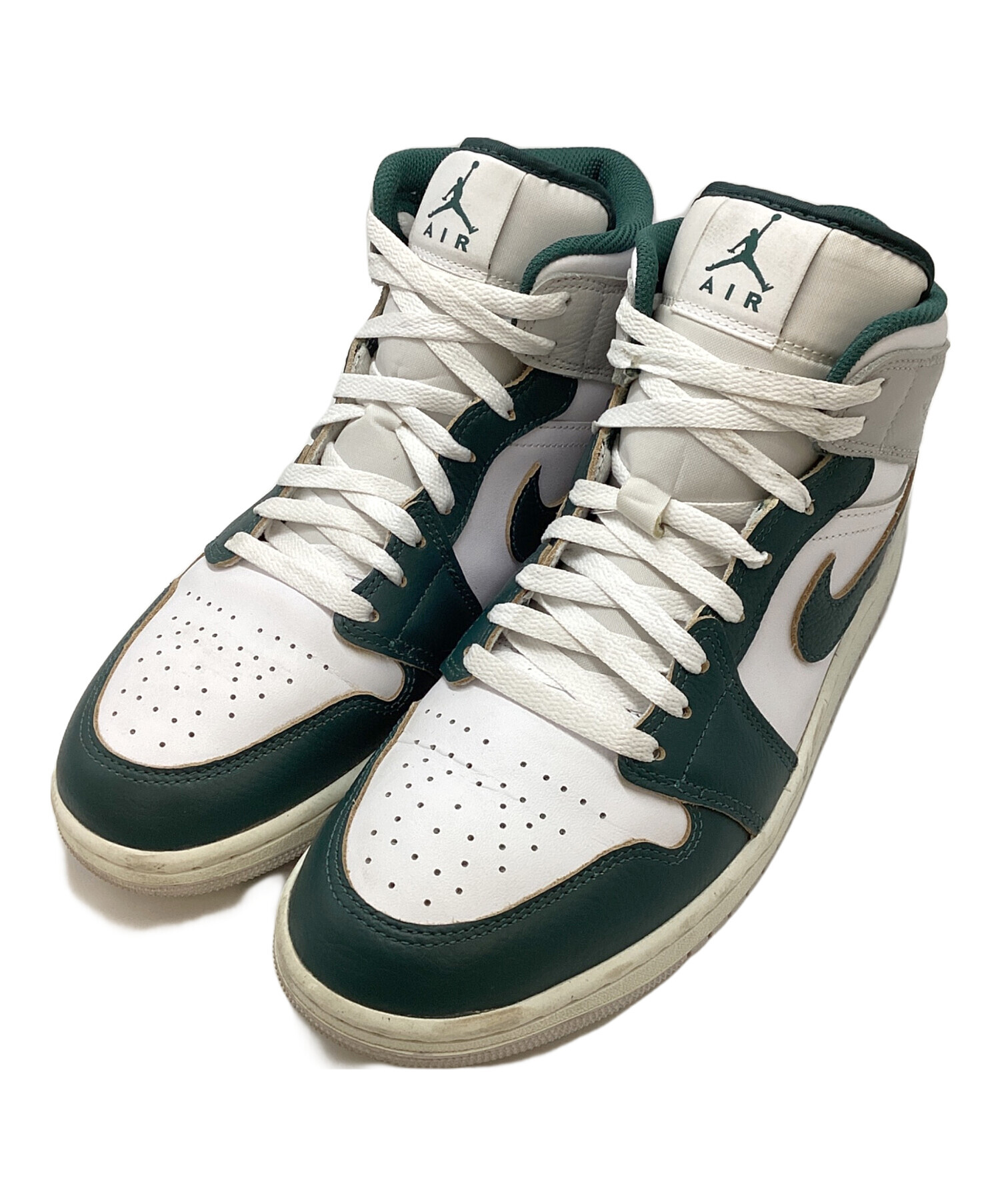 中古・古着通販】NIKE (ナイキ) AIR JORDAN 1 MID グリーン×ホワイト