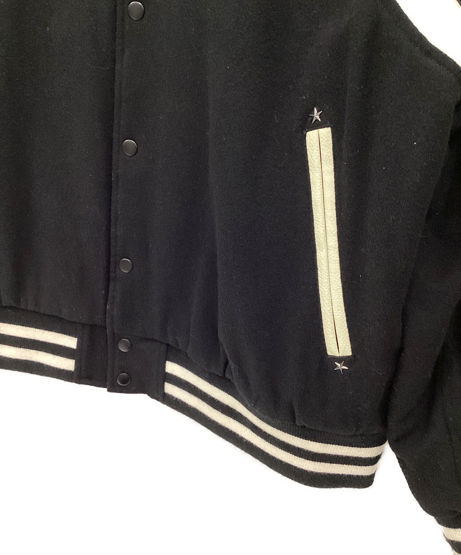 中古・古着通販】HUF (ハフ) スタジャン ブラック×ホワイト サイズ:XL