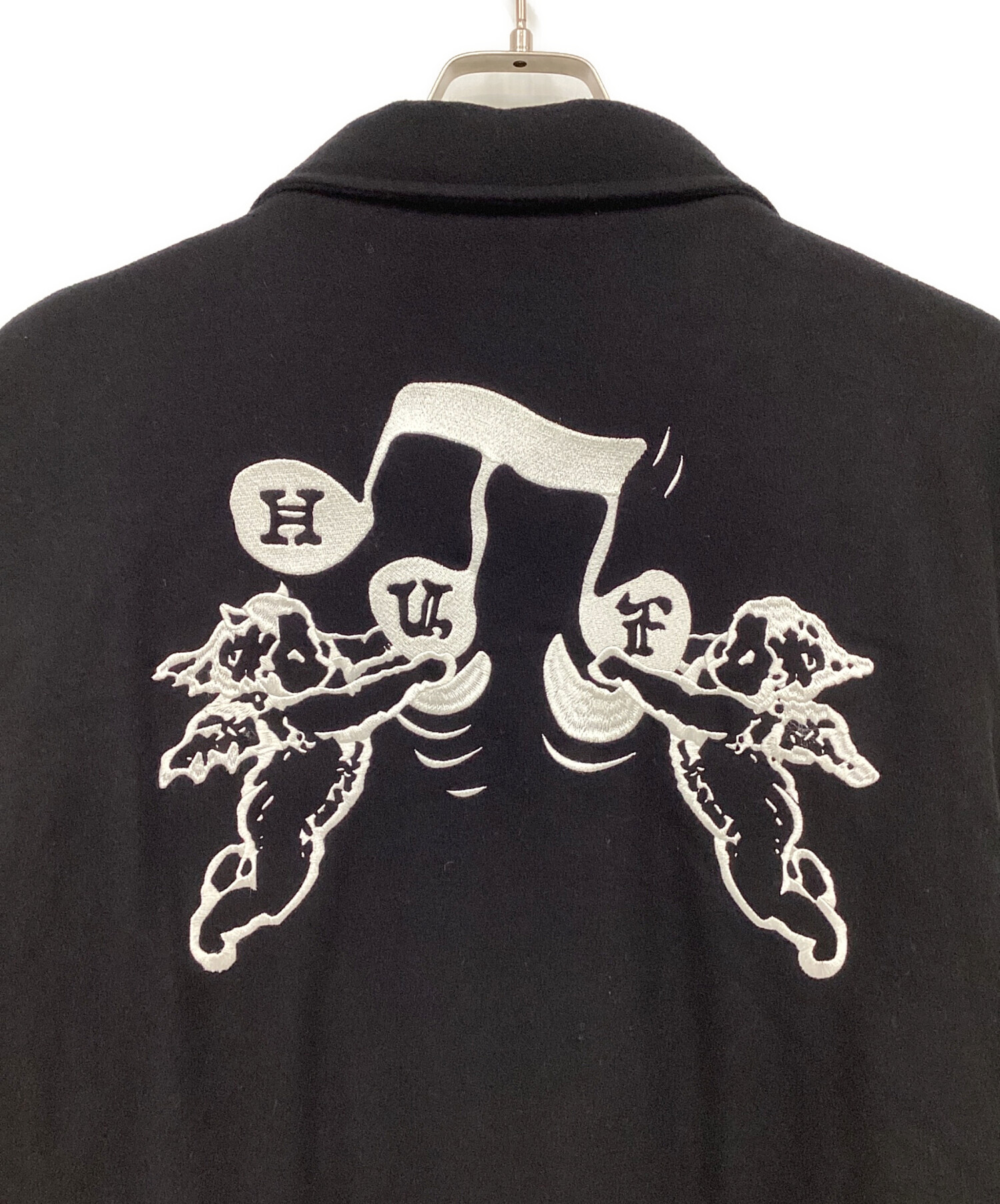 中古・古着通販】HUF (ハフ) スタジャン ブラック×ホワイト サイズ:XL