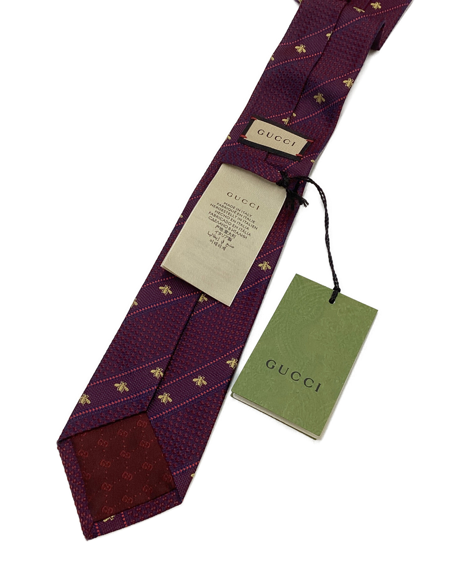 中古・古着通販】GUCCI (グッチ) グッチ/ネクタイ パープル×ベージュ