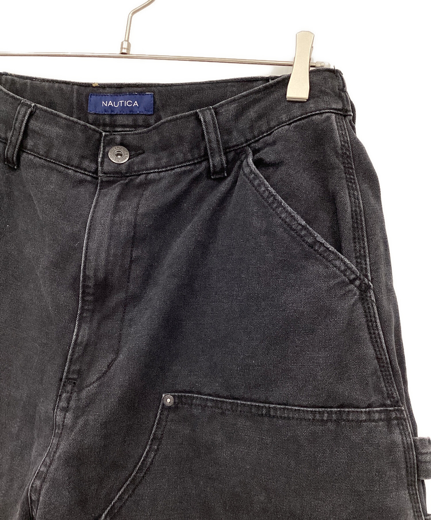 ポーカーズ着用　こうきNAUTICA ダブルニーブラックデニム　古着 中古・古着通販】NAUTICA (ノーティカ) ダブルニーペインターショーツ