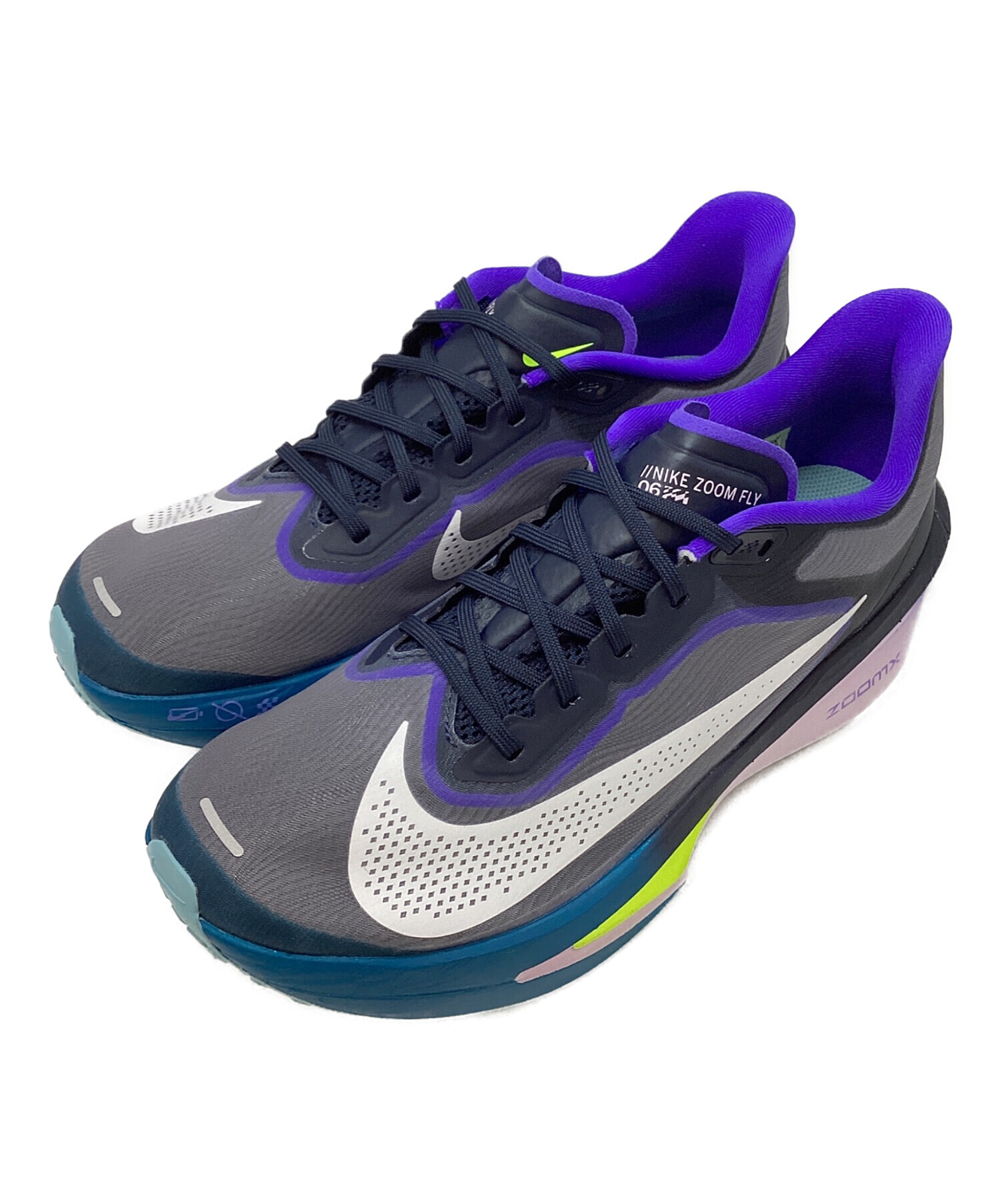 中古・古着通販NIKE (ナイキ) ランニングシューズ ネイビー×グレー