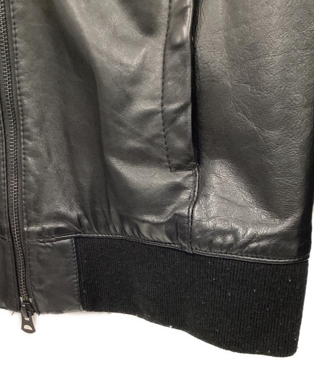 中古・古着通販】Shama (シャマ) カウレザージャケット ブラック