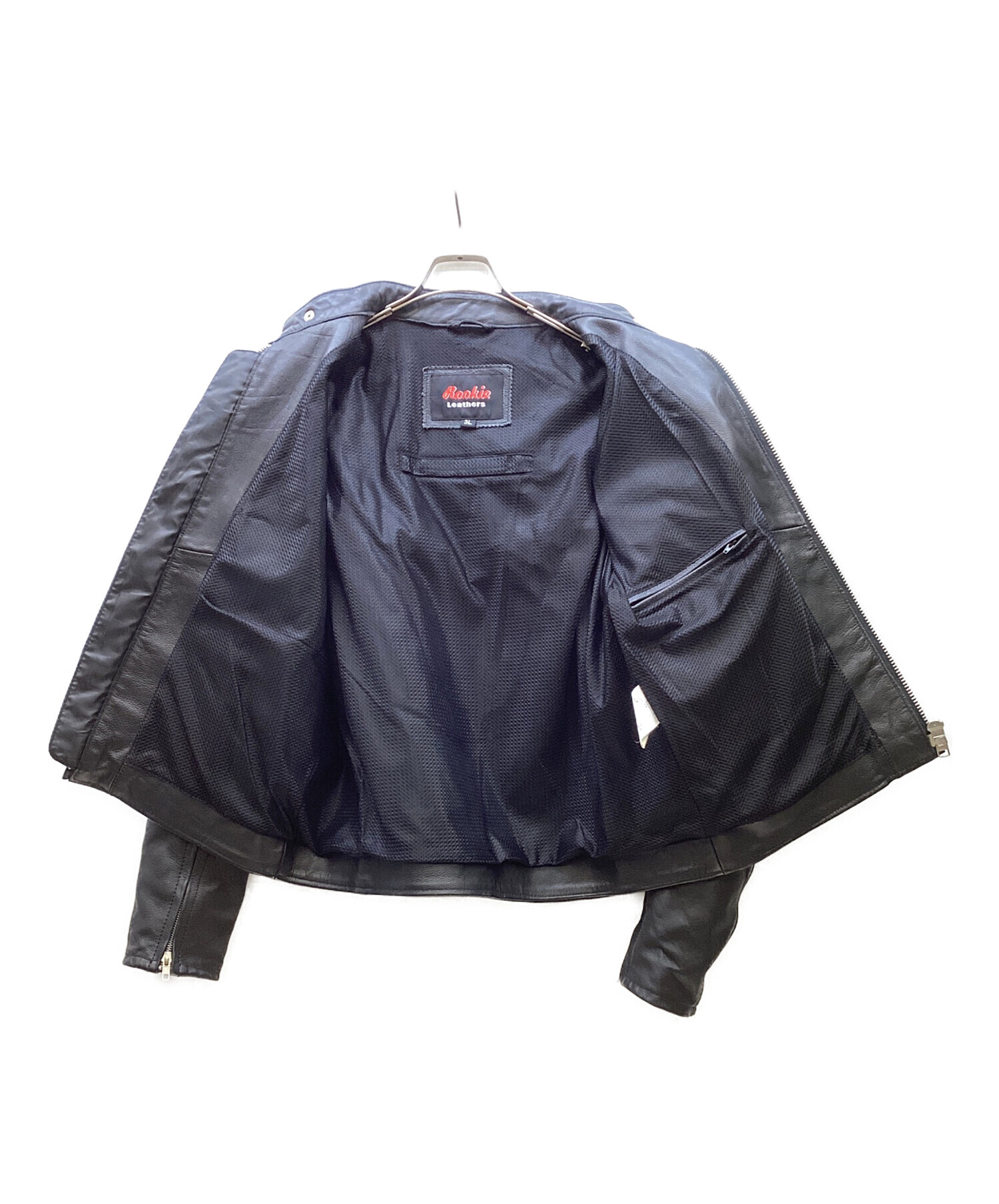 中古・古着通販】Rookie (ルーキー) レザージャケット ブラック サイズ