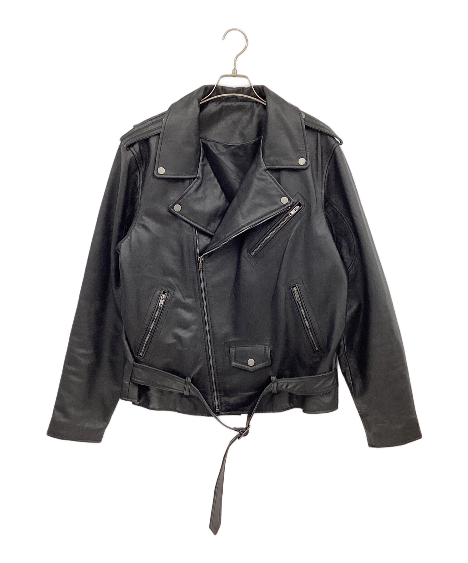 URBAN BARON レザージャケット ブラック 中古・古着通販】URBAN BARON (アーバンバロン) レザーライダース