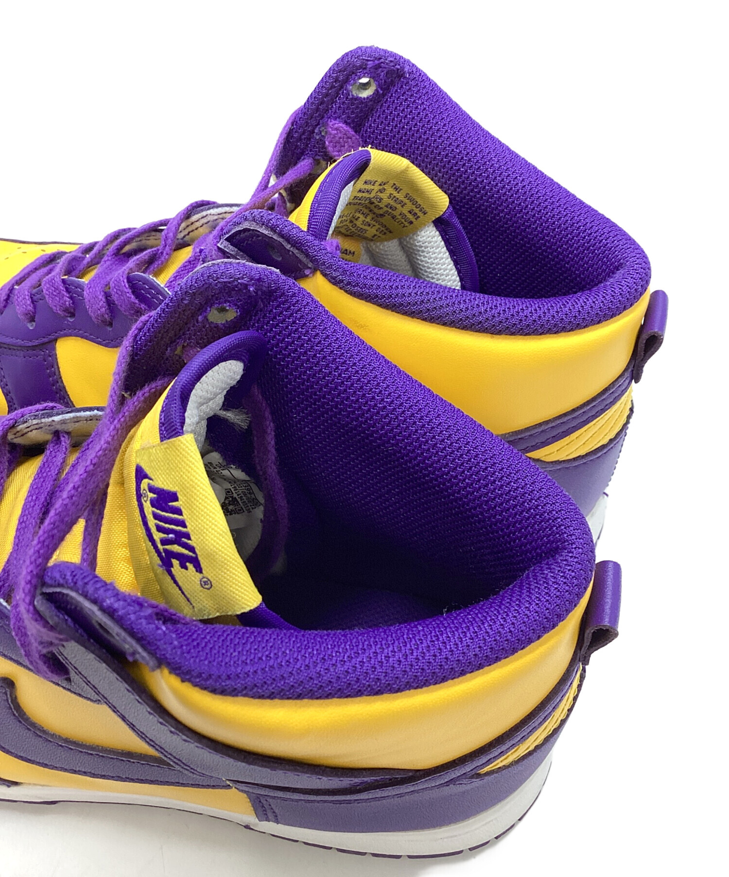 【中古】 PESO スパイク パープル/イエロー 中古・古着通販】NIKE (ナイキ) ハイカットスニーカー イエロー